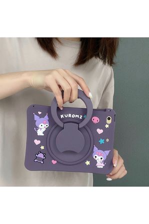 Samsung Galaxy Tab A9/A11 8.7 inç Uyumlu Standlı Askılı Karakterli Çocuk Kılıfı 