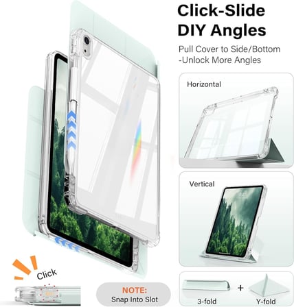 iPad 11. Nesil (A16) 2025 v 10.Nesil 2022 ile Uyumlu Kapağı Ayrılabilir Mıknatıslı Arkası Sert Kılıf