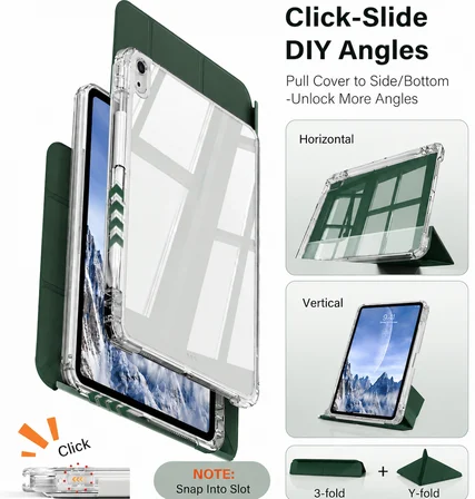 iPad 11. Nesil (A16) 2025 v 10.Nesil 2022 ile Uyumlu Kapağı Ayrılabilir Mıknatıslı Arkası Sert Kılıf