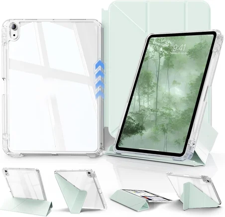 iPad Air 11 inç M4/M3 ve Air 4/5 10.9 inç ile uyumlu Kapağı Ayrılabilir Mıknatıslı Arkası Sert Kılıf