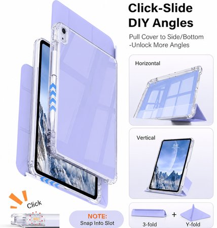 iPad Air 11 inç M4/M3 ve Air 4/5 10.9 inç ile uyumlu Kapağı Ayrılabilir Mıknatıslı Arkası Sert Kılıf