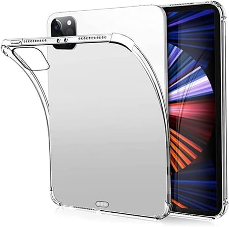 iPad Pro 11 1/2/3/4 Nesiller (2018-2022) ile Uyumlu Köşe Korumalı Şeffaf Esnek Antishock Kılıf