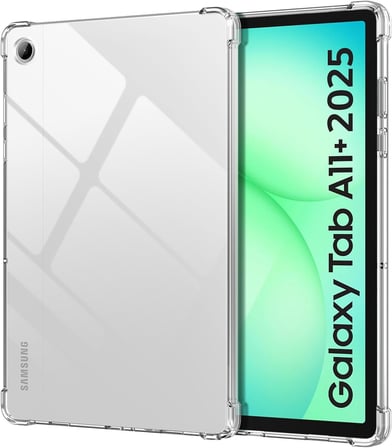Samsung Galaxy Tab A11+ Plus 11 İnç SM-X230 Uyumlu Köşe Korumalı Şeffaf Esnek Antishock Kılıf