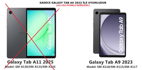 Samsung Galaxy Tab A9 8.7 İnç SM-X110 Uyumlu Köşe Korumalı Şeffaf Esnek Antishock Kılıf