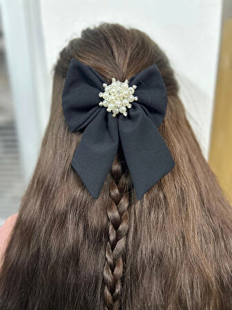 MelKady 525 - Şık Broşlu Lüx Fiyonk Otomatik Toka