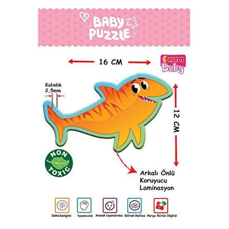 FABBATOYS Baby Puzzle-Benim İlk Puzzle Deniz Canlıları