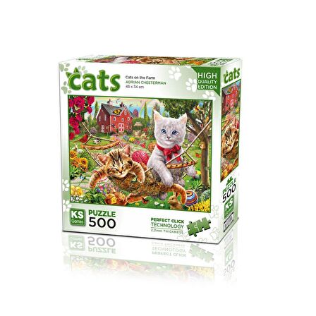 FABBATOYS Kediler Çiftlikte 500 Parça Puzzle