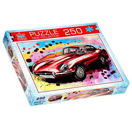 FABBATOYS Jaguar Kırmızı Araba 250 Parça Puzzle