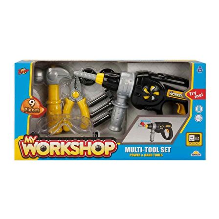 FABBATOYS Zapp Toys My Workshop Matkaplı Tamir Seti 9 Parça