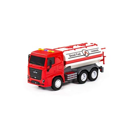 FABBATOYS CITY Sürtmeli V2 Tanker Işıklı ve Sesli Kırmızı Kabin Kutuda 