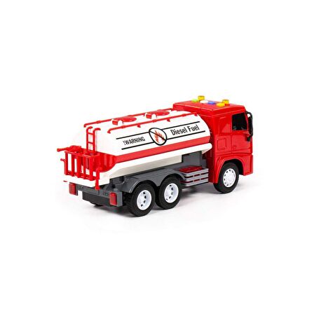 FABBATOYS CITY Sürtmeli V2 Tanker Işıklı ve Sesli Kırmızı Kabin Kutuda 