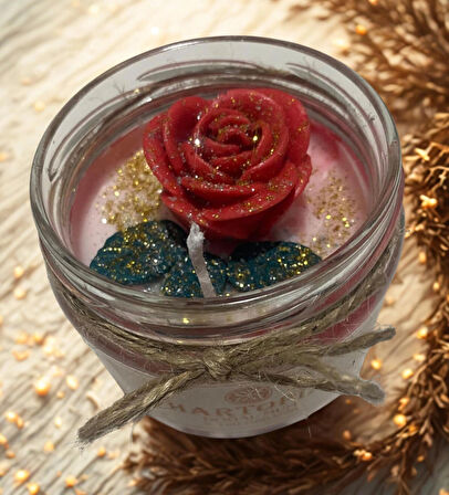 HARTOPİA Gül Büyüsü El Yapımı Soya Wax Dekoratif Mum – Aura Koleksiyonu