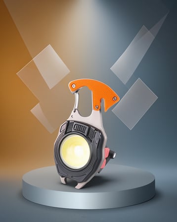 Mini Anahtarlık Feneri Şarjlı LED Işıklı Düdüklü