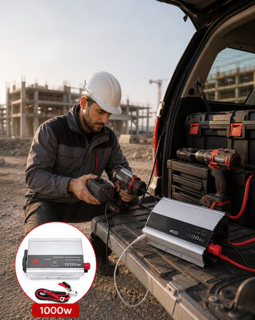 1000W Araç Aküsü İnvertör 220V Çıkış