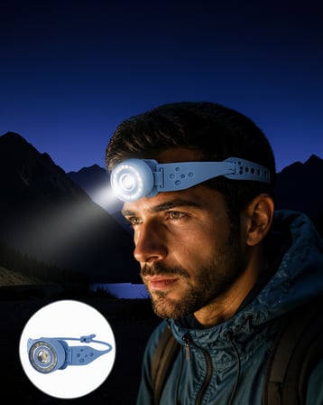 LED Kafa Lambası Su Geçirmez 2000mAh