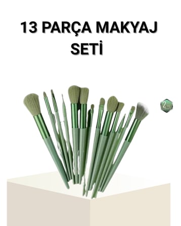 13’lü Profesyonel Makyaj Fırça Seti – Yumuşak Sentetik Kıllı, Tüm Cilt