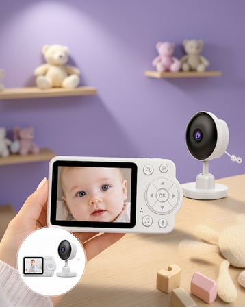 Görüntülü Bebek Monitörü HD Gece Görüşlü Cry Detection