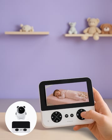 Kablosuz Bebek Monitörü Ağlama Algılama + 720P HD