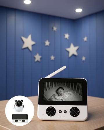 Kablosuz Bebek Kamera 720P HD Gece Görüşü ve Ağlama Algılama