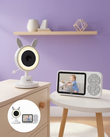 Karşılıklı Sesli Bebek Kamera 4x Zoom Sıcaklık Sensörlü