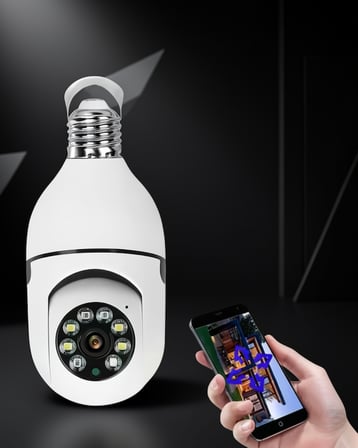 Akıllı Kamera Duylu Ampul 360 Derece PTZ