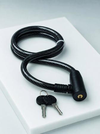 12 mm Çelik Halatlı 80 cm Anahtarlı PVC Kaplamalı Bisiklet Kilidi