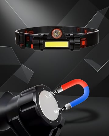 Kafa Lambası 1200 Lümen COB LED Şarjlı Su Geçirmez