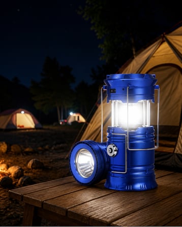 Güneş Enerjili Portatif Kamp Feneri Uzun Ömürlü