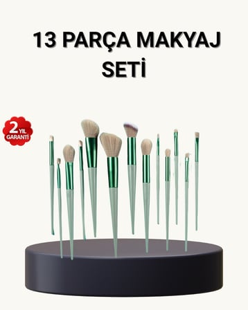 13’lü Yumuşak Kıllı Makyaj Fırça Seti – Profesyonel Kalite, Hassas Ciltlere