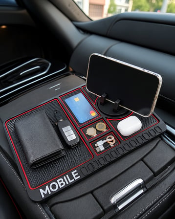 Araç İçİ Kaydırmaz Mat Telefon Standlı Çok Amaçlı Düzenleyici
