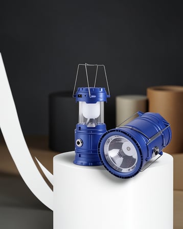 Solar Şarjlı Kızaklı Kamp Lambası LED Işıldak