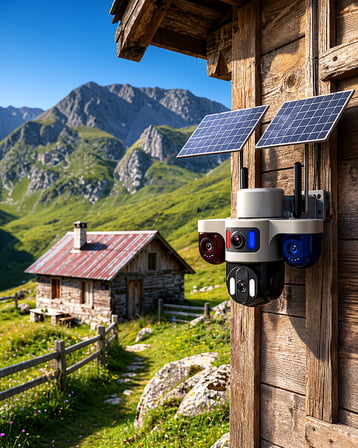 Güneş Enerjili Çift Lensli 9MP Akıllı Kamera 2 Yıl Garantili