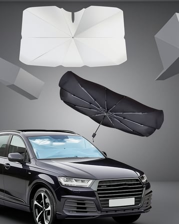 Katlanabilir Oto Cam Güneşliği 125x65 cm Tüm Araçlara Uyumlu