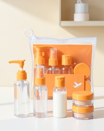 Şeffaf 5 Parça Seyahat Dolum Şişesi Seti 30 ml