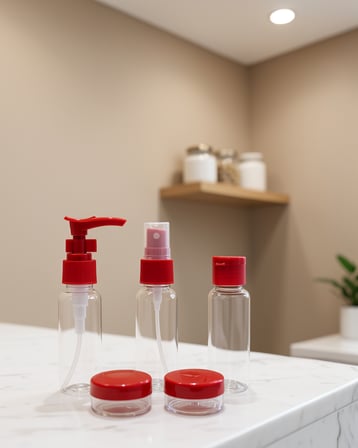5’li Seyahat Kozmetik Şişesi Seti 30 ml Çantalı