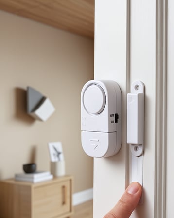Pencere Sensörü 90 dB Sesli Alarm Kolay Kurulum