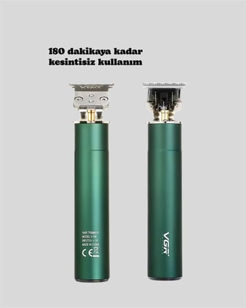 Kablosuz Tıraş Makinesi Paslanmaz Çelik Bıçaklı 180 Dakika Süreli