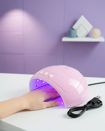 15 Ledli Ultraviyole Işıklı 45W Oje Kurutucu Pembe