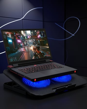 Laptop Soğutucu Stand Çift Fanlı 17 İnç Uyumlu Ayarlanabilir