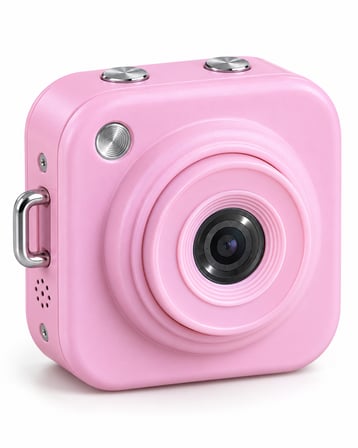 1. Cep Boy Pembe Dijital Fotoğraf Makinesi 2,01 İnç Ekran ve Type C Şarj