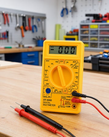 Dijital Multimetre AC DC Ölçüm LCD Ekranlı