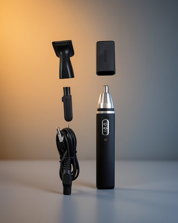 Mini Paslanmaz Çelik Burun Kulak Tüy Temizleyici USB Şarjlı