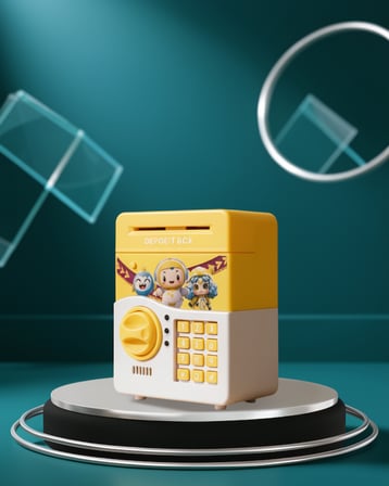 Sarı Elektronik Şifreli Çocuk Kumbarası