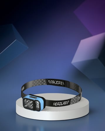 LED Kafa Feneri 3 Renk Seçeneği Type-C Şarjlı