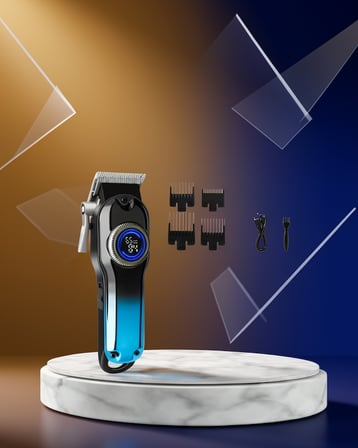 Profesyonel Saç Kesme Makinesi 2000 mAh LCD Ekranlı
