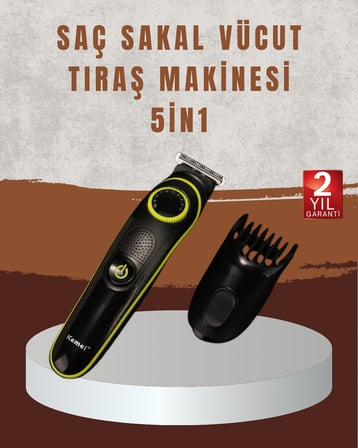 Profesyonel Erkek Saç Sakal Şekillendirme ve Vücut Bakım Seti Şarjlı Tıraş