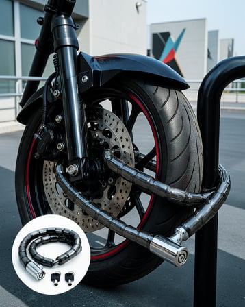 Motosiklet Kilidi 22 mm Çelik Halkalı 150 cm