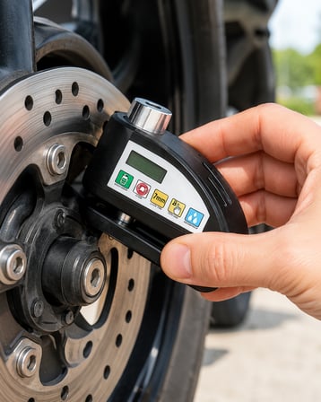 110 dB Şok Sensörlü Disk Kilidi 7 mm Kalın Pim