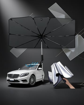 Katlanabilir Oto Şemsiye UV Koruma 125x65 cm
