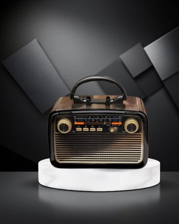 Nostaljik Ahşap Radyo Bluetooth Müzik Kutusu